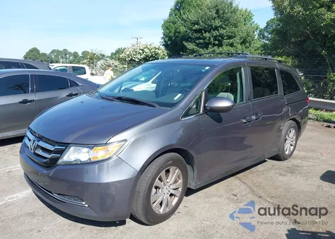 2014 Honda Odyssey Ex-L from USA, damaged, VIN 5FNRL5H6XEB057738